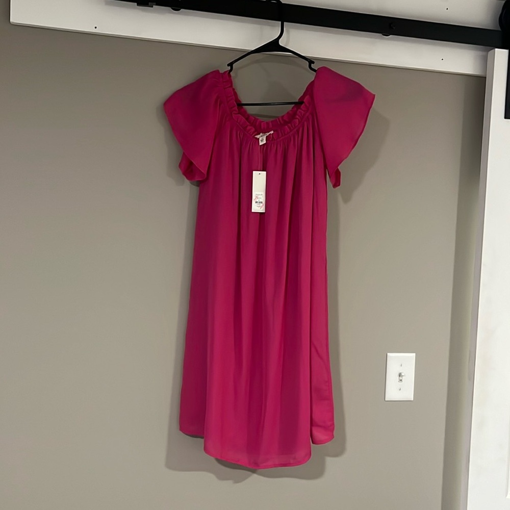 NWT Off Shoulder Pink Dress